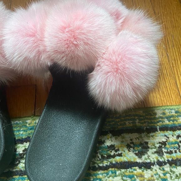 Pink Fluffy Slippers - Picture 2 of 3